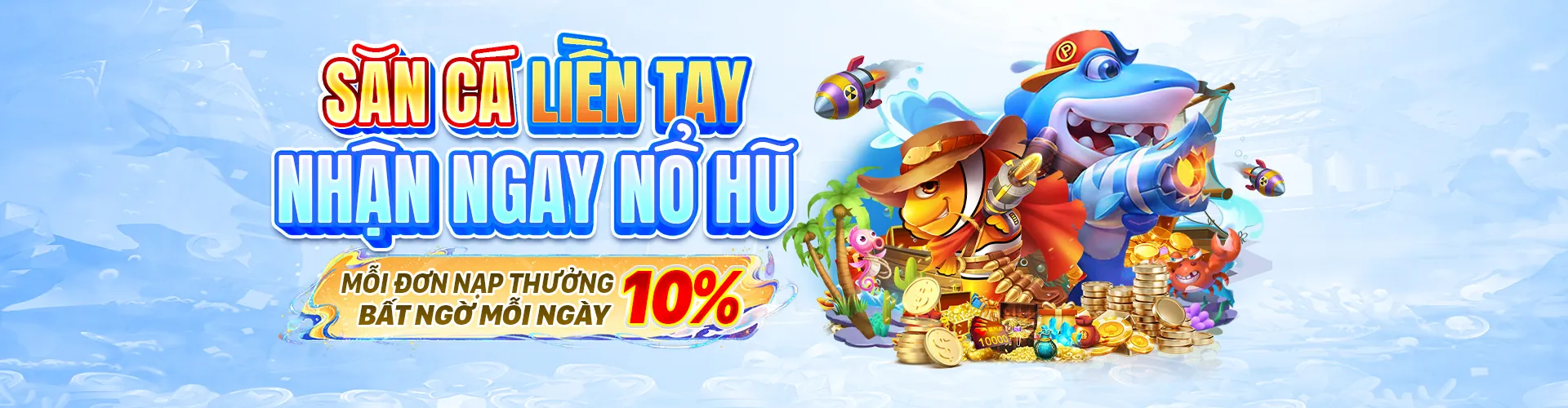 Hình ảnh game Bắn Cá 5nem link mới với đại dương xanh thẳm và sinh vật biển đa dạng
